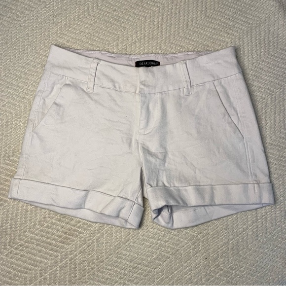 Dear John Pants - Dear John White Denim women's Size 26 julian shorts Cuffed Chino Style